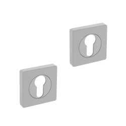 Intersteel cilinderrozetten vierkant 55x55x10mm met nokken - wit