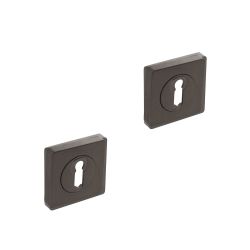Intersteel cilinderrozetten vierkant 55x55x10mm met nokken - antraciet