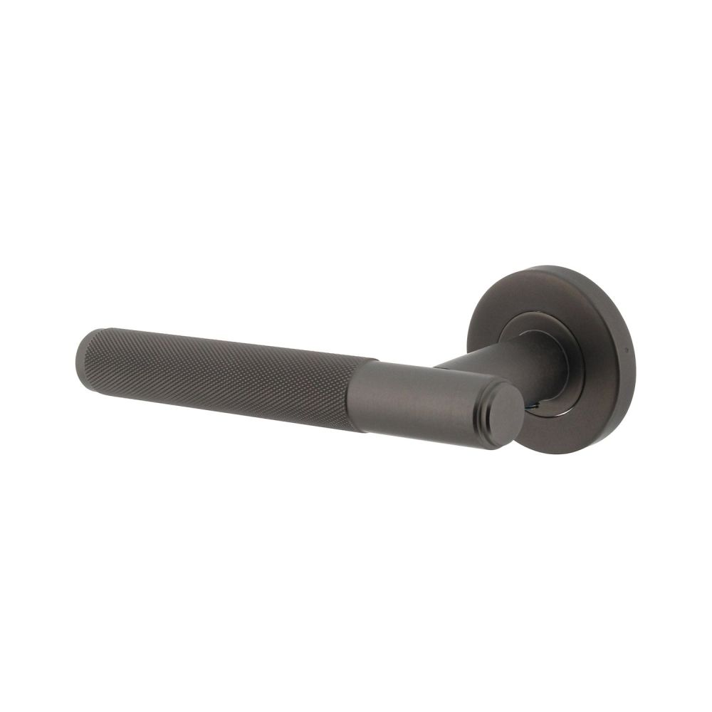 Intersteel Gatdeel Rombo op rozet met nokken ø53x8 antraciet - links
