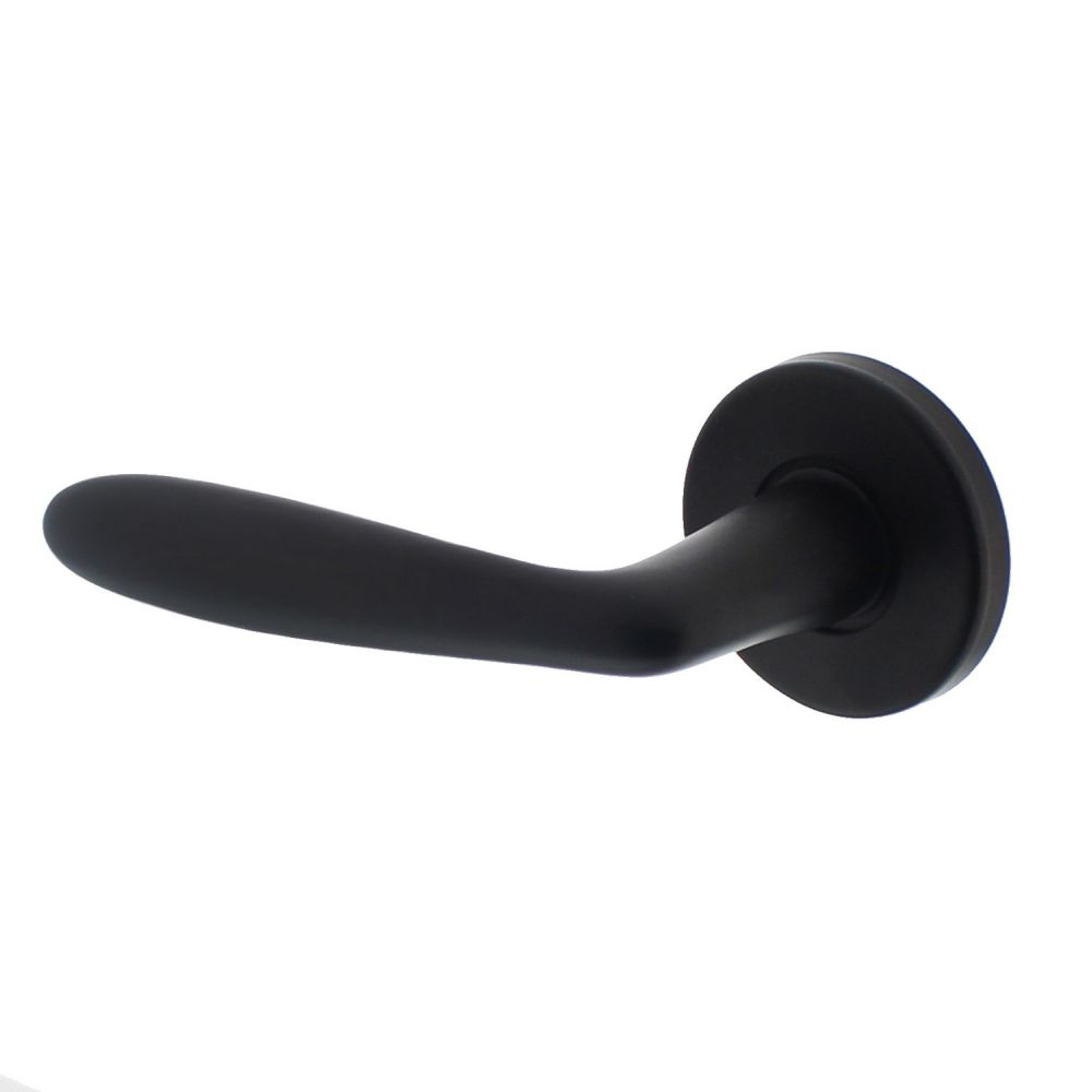 Intersteel Gatdeel Phobos op rozet mat zwart - links