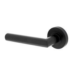 Intersteel Gatdeel links deurkruk Bastian op rozet met 7mm nokken zwart