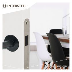 Intersteel magneet cilinder dag- en nachtslot met RVS voorplaat