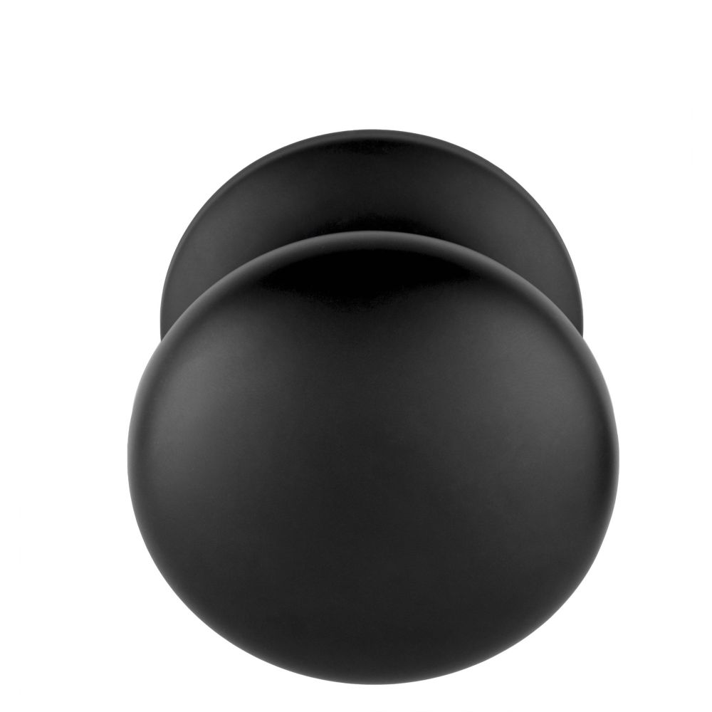 Voordeurknop BASICS LB65V vast op rozet - mat zwart