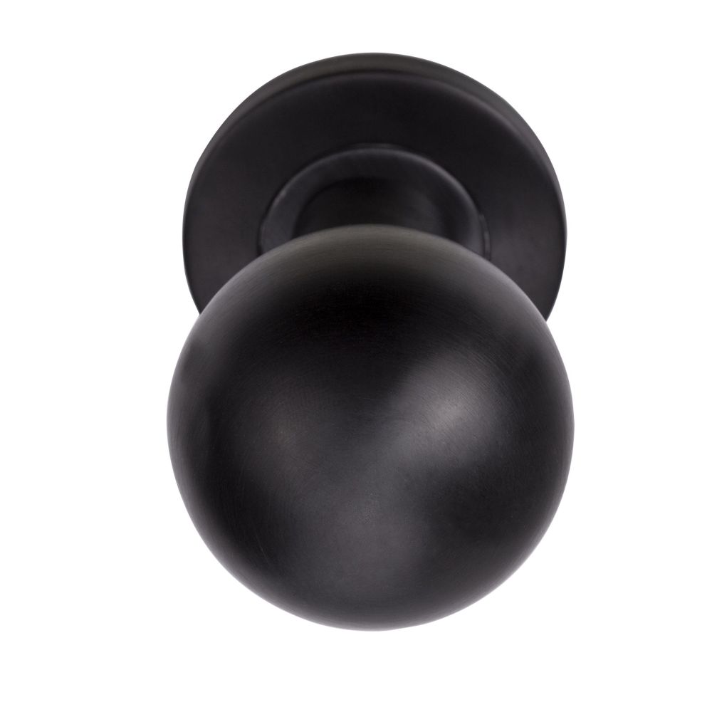 Voordeurknop BASICS LB501D draaibaar op rozet - PVD gunmetal