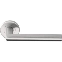 Deurkruk BASICS LB2L-19 EN1906/3 geveerd op rozet - mat RVS