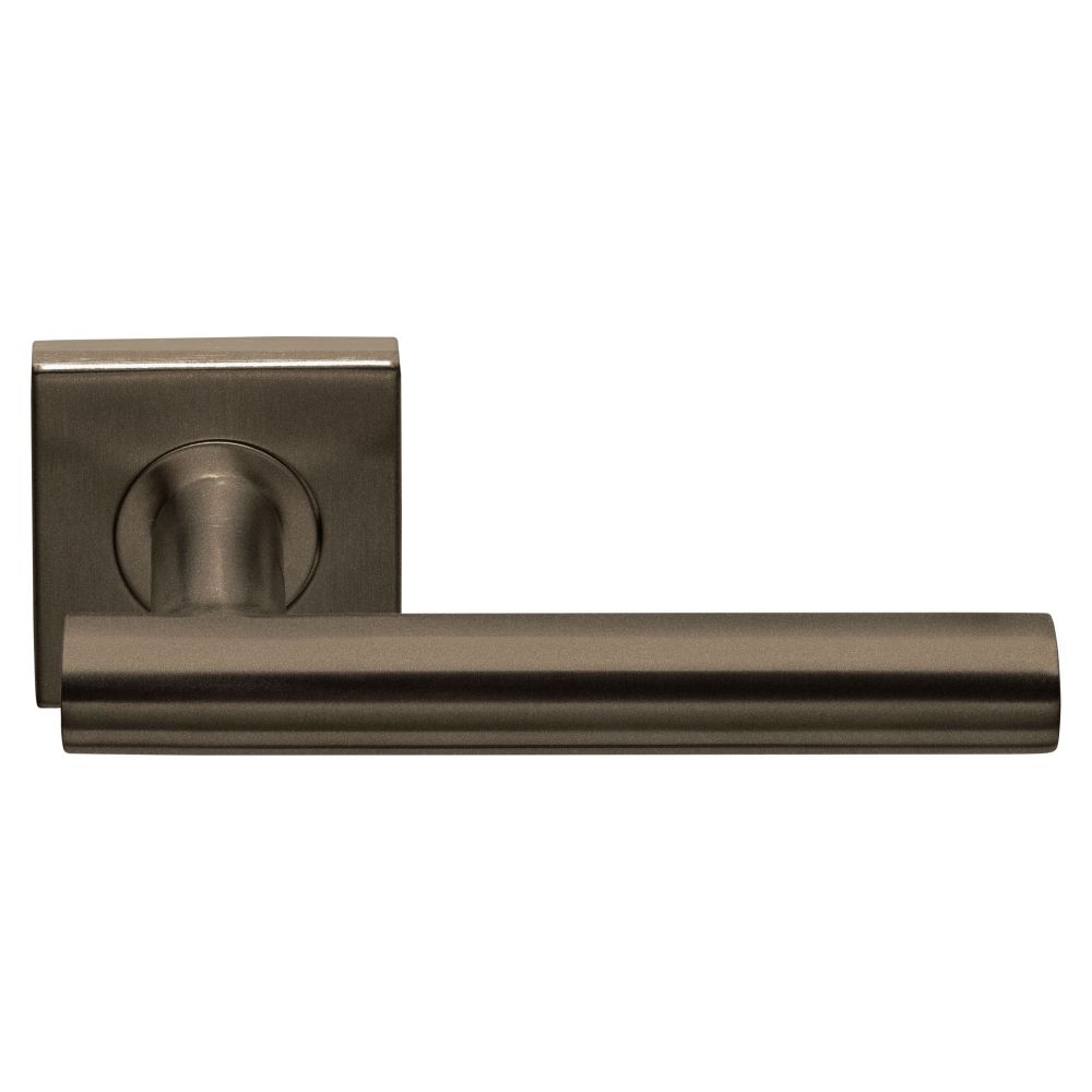 Deurkruk BASICS LB7-19BSQR53G geveerd op vierkant rozet - brons