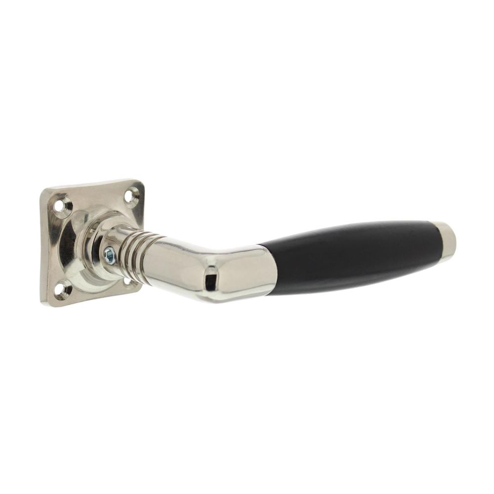 Intersteel Deurkruk Ton Basic op rozet - nikkel glans/zwart