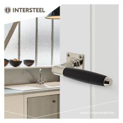 Intersteel Deurkruk Ton Basic op rozet - nikkel glans/zwart