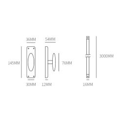Raamespagnolet 300cm - zwart