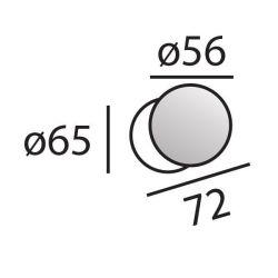 Voordeurknop IRIS 56mm - puurzwart