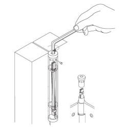Deurveerscharnier dubbelwerkend 180/40mm - zwart
