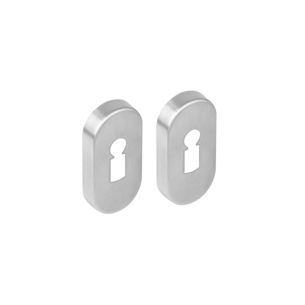 Intersteel rozetten ovaal met sleutelgat verdekt 65x30x10mm - RVS