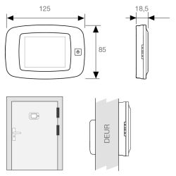 AXA digitale deurspion infrarood met fotofunctie en deurbel DDS2