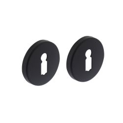 Intersteel rozetten met sleutelgat verdekt 49x7mm - mat zwart