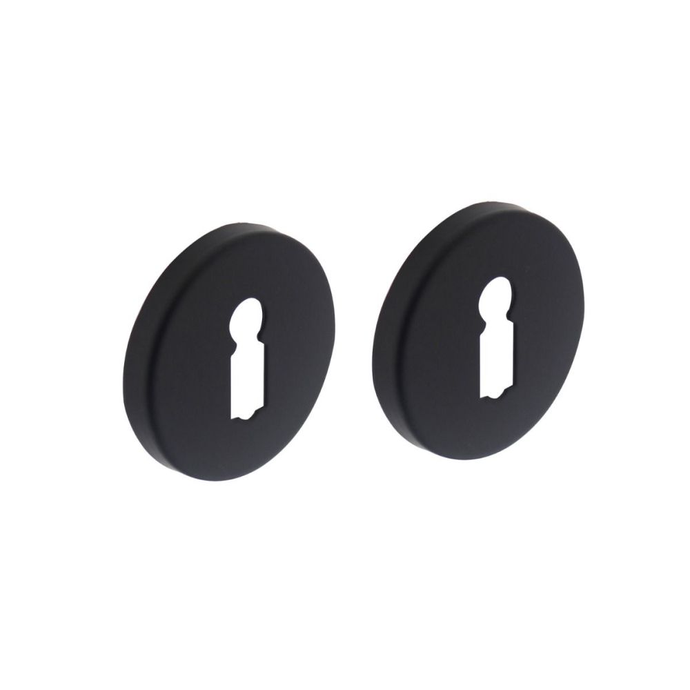 Intersteel rozetten met sleutelgat verdekt 49x7mm - mat zwart