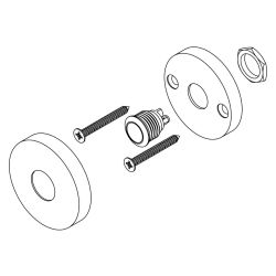 Intersteel Deurbel rond verdekt ø53x10mm - RVS/mat zwart