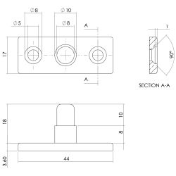 Intersteel Stelpen - chroom mat