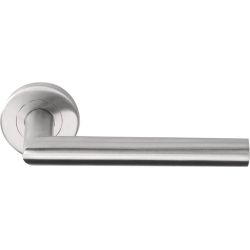 Gatdeel links BASICS LB2L-19 EN1906/3 geveerd op rozet - mat RVS