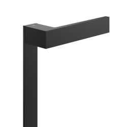 Deurkruk INfinito op langschild blind - mat zwart