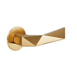 Deurkruk Luxury op rond rozet - PVD warm goud
