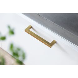Meubelgreep vierkant 12x12x96 mm - mat goud