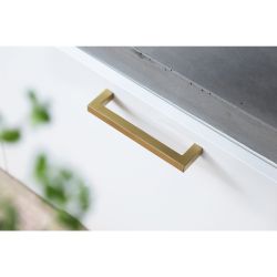 Meubelgreep vierkant 12x12x128 mm - mat goud