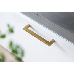 Meubelgreep vierkant 12x12x160 mm - mat goud