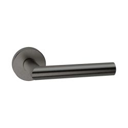Deurkruk Toledo op rond rozet - PVD gun metal