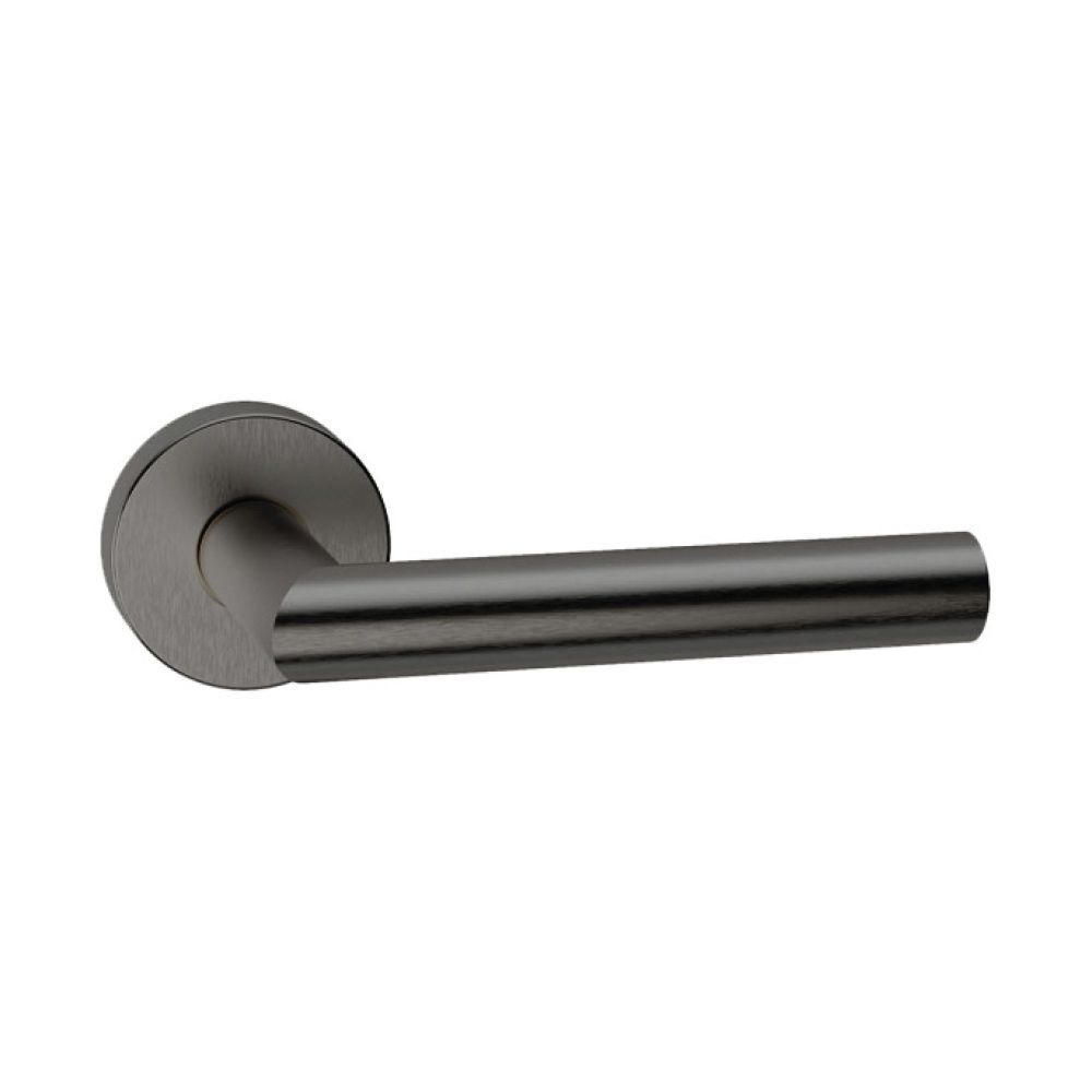 Deurkruk Toledo op rond rozet - PVD gun metal