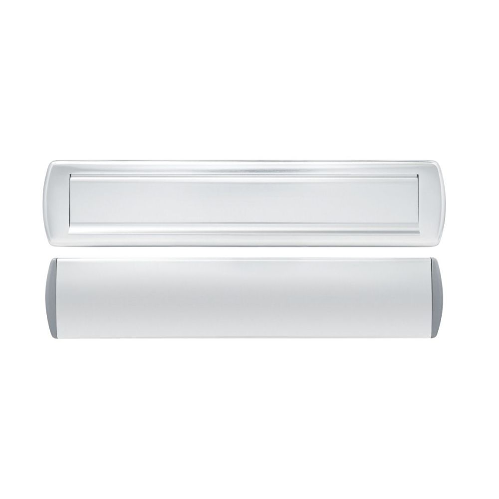 AXA briefplaat met tochtklep en schacht Curve Plus - aluminium