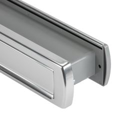 AXA briefplaat met tochtklep en schacht Curve Plus - aluminium