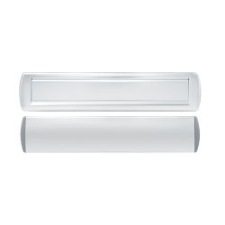 AXA briefplaat met tochtklep en schacht Curve Plus deurdikte tot 102mm. - aluminium naturel
