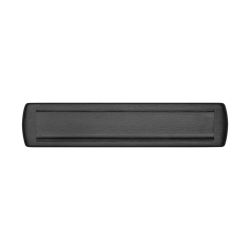 AXA briefplaat Curve Plus - aluminium/zwart geslepen
