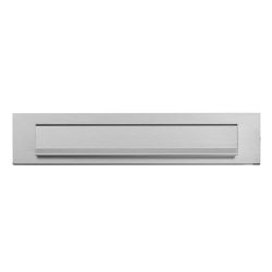 AXA briefplaat recht - aluminium geslepen