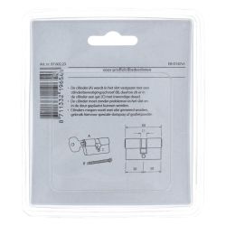 Starx profielcilinder gelijksluitend (3x) vernikkeld - 60mm