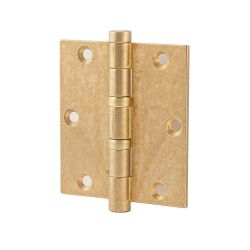 Kogellagerscharnier recht 89x76mm - messing getrommeld