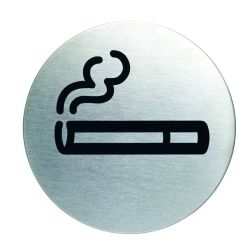 Pictogram zelfklevend rond roken toegestaan RVS
