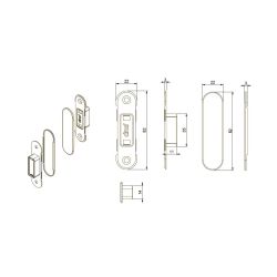 DND Dynamic magnetische deursluiter - PVD messing