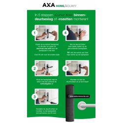 AXA Curve klik deurkruk Blok op blind schild - aluminium