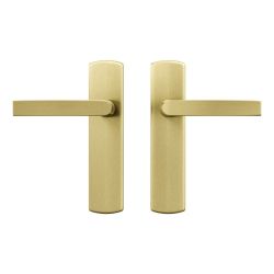 AXA Curve klik deurkruk Blok op blind schild - aluminium/goud