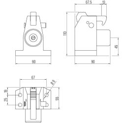 Deurvastzetter Robusto vloermodel - RVS