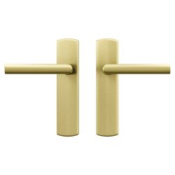 AXA Curve klik deurkruk Milan op blind schild - aluminium/goud