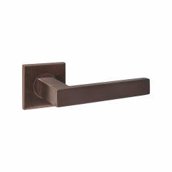 Intersteel deurkruk Q 05 op rozet verdekt 53x53x6mm -  PVD brons