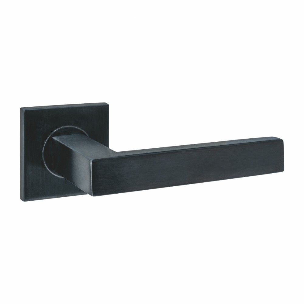 Intersteel deurkruk Q 05 op rozet verdekt 53x53x6mm -  PVD zwart