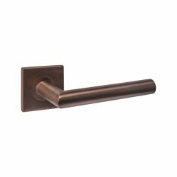 Intersteel deurkruk Q 04 op rozet verdekt 53x53x6mm -  PVD brons