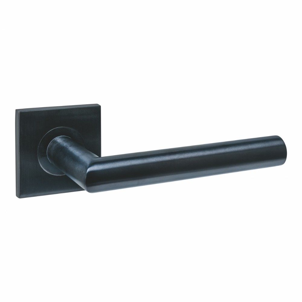 Intersteel deurkruk Q 04 op rozet verdekt 53x53x6mm -  PVD zwart