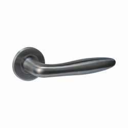 Intersteel deurkruk Q 03 op rozet verdekt ø52x6mm -  PVD antraciet