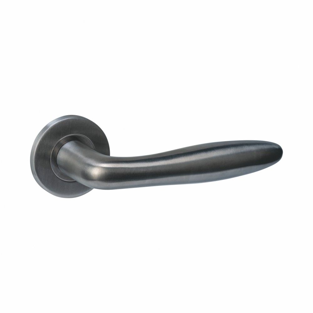 Intersteel deurkruk Q 03 op rozet verdekt ø52x6mm -  PVD antraciet