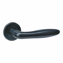 Intersteel deurkruk Q 03 op rozet verdekt ø52x6mm -  PVD zwart