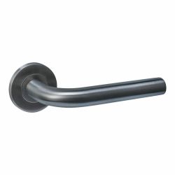 Intersteel deurkruk Q 02 op rozet verdekt ø52x6mm -  PVD antraciet
